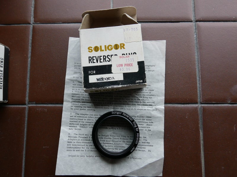 Miranda 35mm Film camera reversing ring for 46mm lens #1 Carousel 2