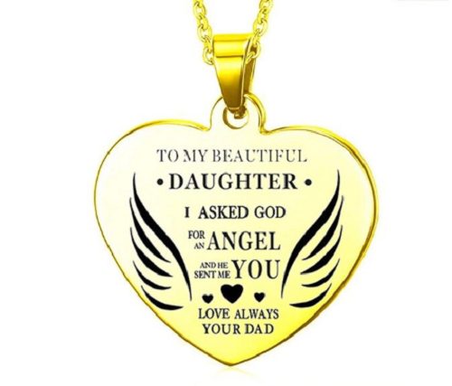 To My Beautiful Daughter Necklace Carousel 1