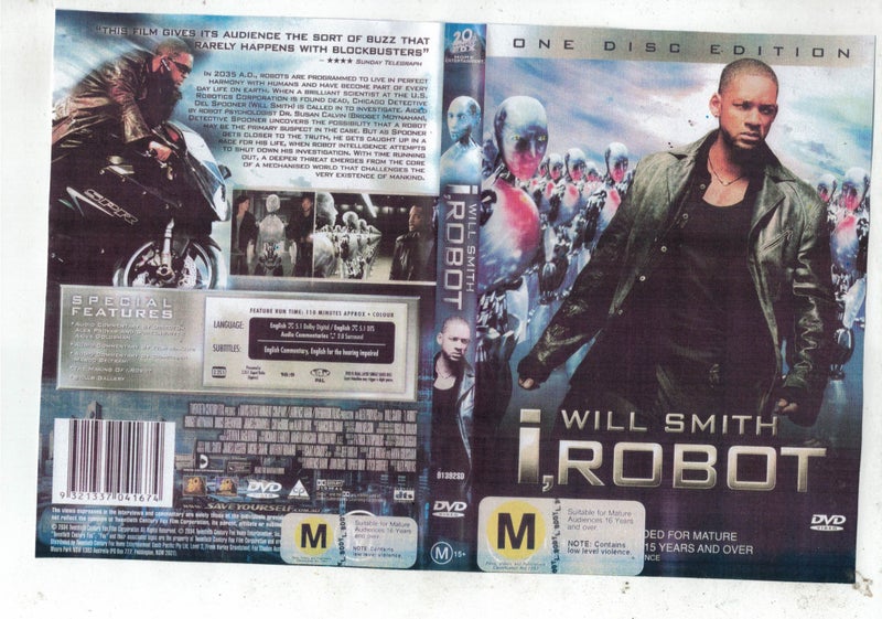 I, Robot,one disc, Will Smith64595161047427110
