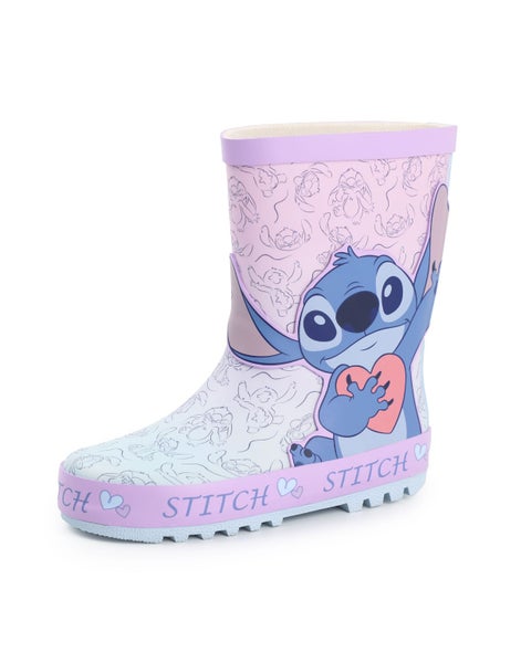 Disney Lilo & Stitch Purple Wellington Boots without Handles (Girls) Carousel 1