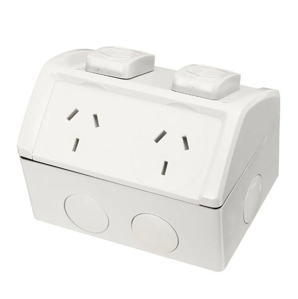 Weatherproof Double GPO Power Point Outlet 10Amp IP53 Carousel 1
