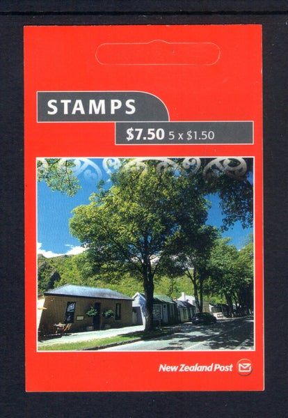 BK134. NZ - Booklet - 2003 Tourism $7.50 - $1.50 Arrowtown x 5 Carousel 1