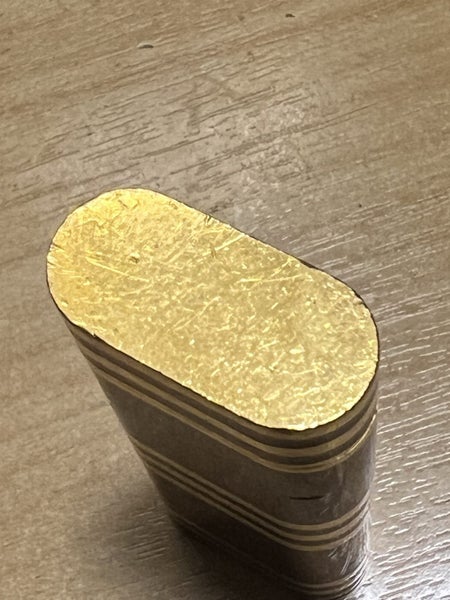 Rare 1980s Cartier Must lighter - 3 gold bands / burgundy lacquer gas lighter Carousel 15
