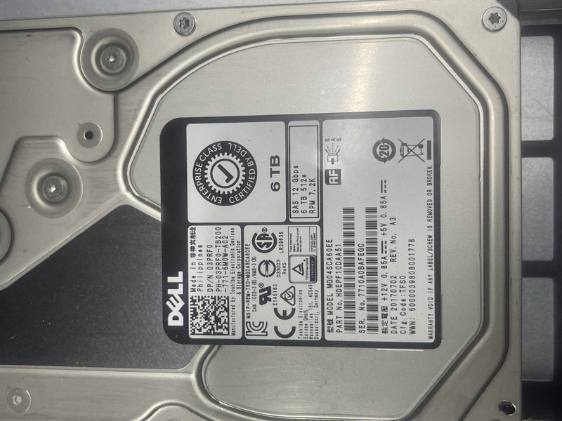 Disk Dell 03PRF0 MG04SCA60EE 6TB 7200U/Min 128MB SAS-3 3.5 " HDD Carousel 2