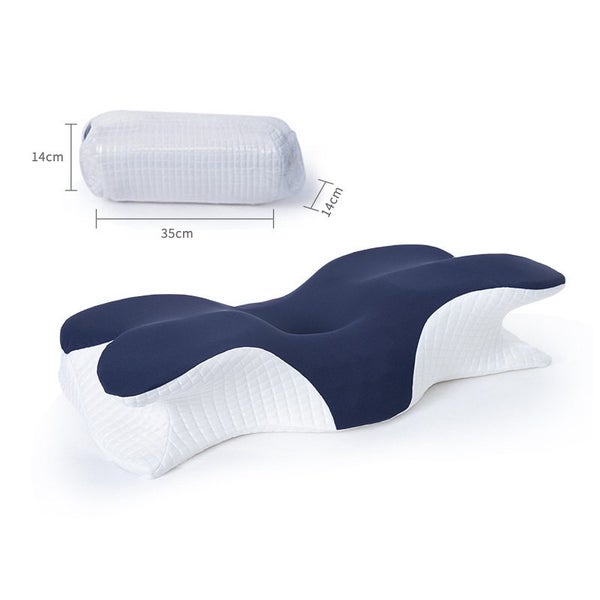 Ergonomic Memory Foam Neck Pillow for Sleep, Cervical Support for Side Sleepers Carousel 1