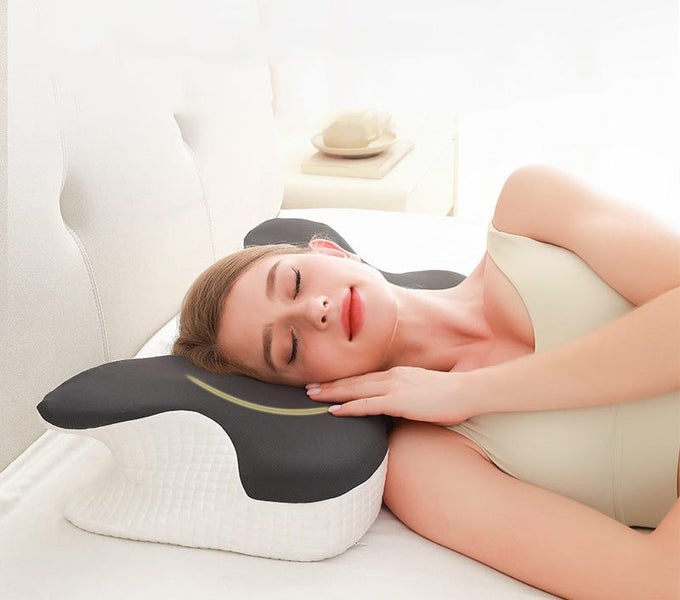 2PCS Ergonomic Memory Foam Neck Pillow for Side Sleepers Carousel 5