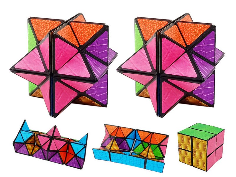 4Pcs Infinity Cube Fidget Toy Puzzle Cube for Anxiety Stress Relief Style1tyle3 Carousel 1