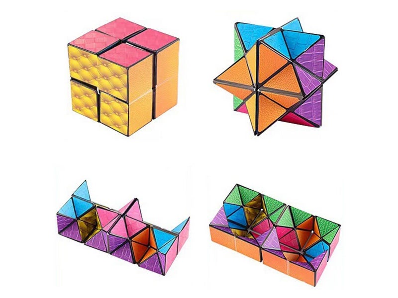 4Pcs Infinity Cube Fidget Toy Puzzle Cube for Anxiety Stress Relief Style1tyle3 Carousel 6