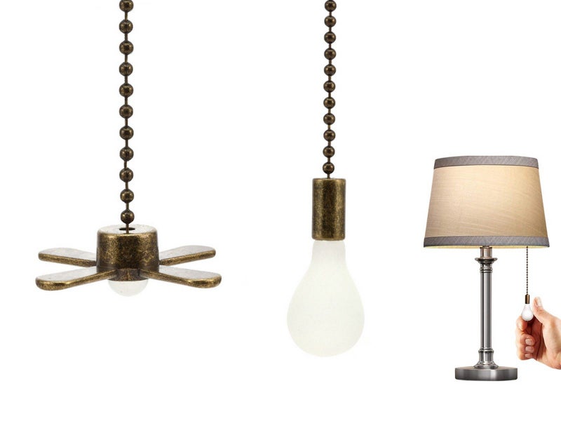 Ceiling Fan Light Bulb Pull Chain Beaded Ball Extension Connector Decor Bronze Carousel 1