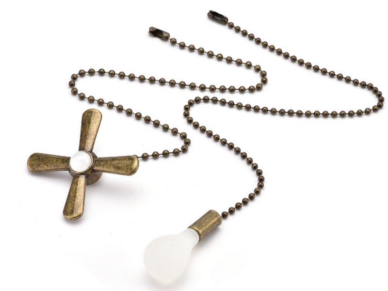 Ceiling Fan Light Bulb Pull Chain Beaded Ball Extension Connector Decor Bronze Carousel 2