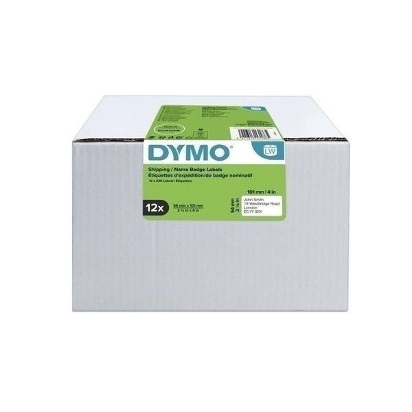 Dymo LW LabelWriter Shipping Label 54mm x 101mm, Pack of 12 Rolls (S0722420) Carousel 1
