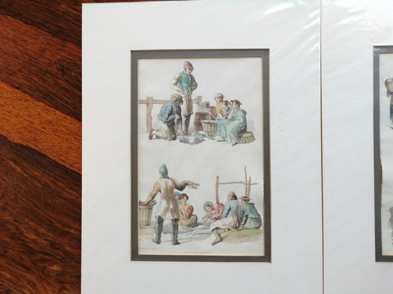 Two Sets of Engraved "Pyne's Rustic Figures" Carousel 2