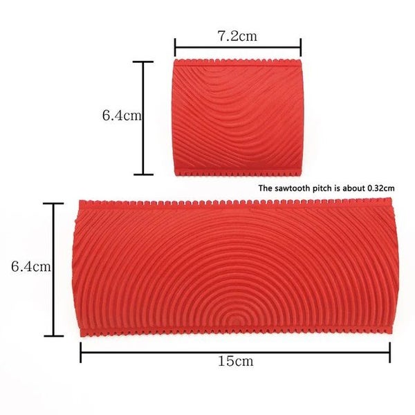 2PCS Imitation Wood Graining Painting Tool – DIY Wall Texture Art Brush Carousel 2