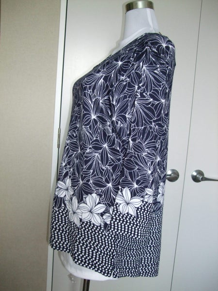 New with Tags Navy & White 3/4 Sleeve Tunic RRP $99.99 Sz L or 14 Carousel 2