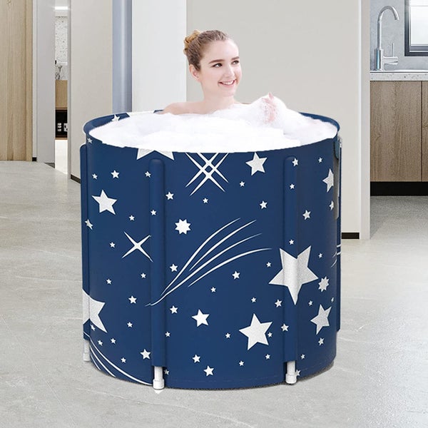 Foldable Bathtub Portable Bathtub Freestanding Icing Bath Soaking Ice Bath Tub Carousel 1