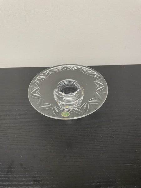 Vintage Stuart Crystal Candle Holder with Cut Glass Design Carousel 2