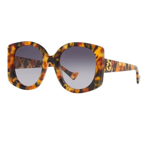 Gucci GG1257S 004 Women's Sunglasses - Havana Frame, Blue Lenses Carousel 1