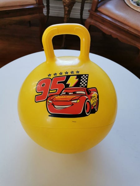Disney Cars Lightning McQueen Yellow 15" Inflatable Bouncing Hopper Ball 3+ (B1) Carousel 1