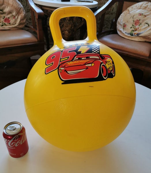 Disney Cars Lightning McQueen Yellow 15" Inflatable Bouncing Hopper Ball 3+ (B1) Carousel 2