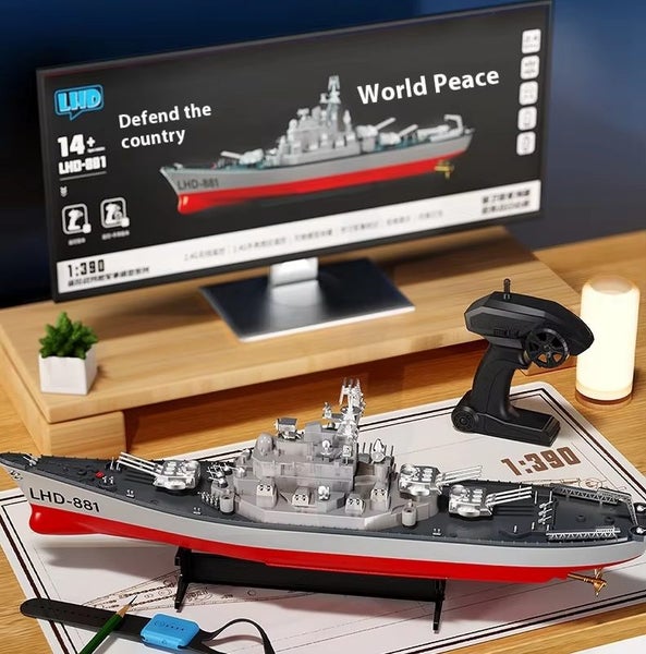 60cm Large RC Battleship 1:390 2.4G Gift Toy for Kids and Adults Carousel 2