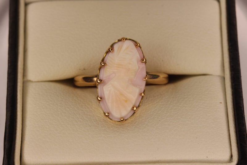9ct Pink Cameo ring Carousel 9