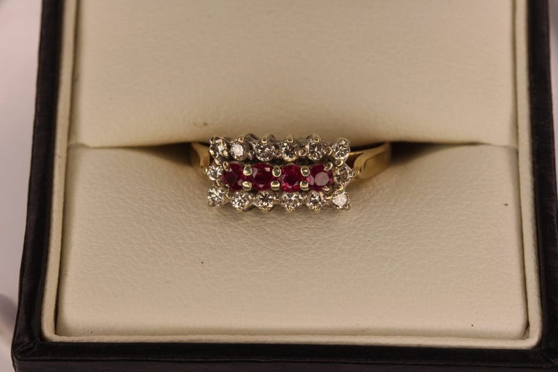 0.15CT 9ct Diamond & Spinel ring Carousel 9