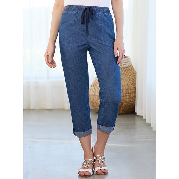 Easy Lightweight Pants - Size 14 - Dark Chambray Carousel 1