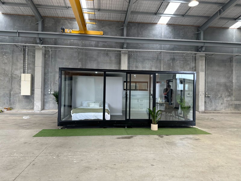 23m2 Floor to Ceiling Glass Studio Cabin Carousel 2