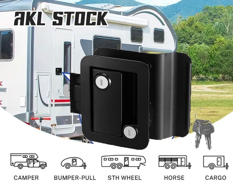 RV Entry Door Lock Latch Deadbolt Camper Trailer Carousel 1