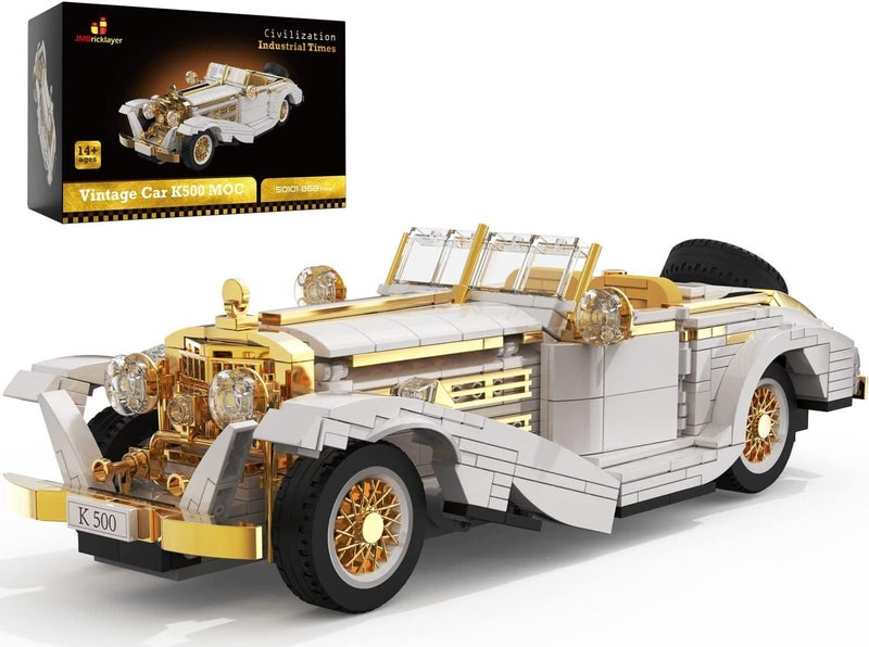 Vintage Cars -Classic K500 Sports Car - 868 Pcs kit-similar to Lego brick toys Carousel 1