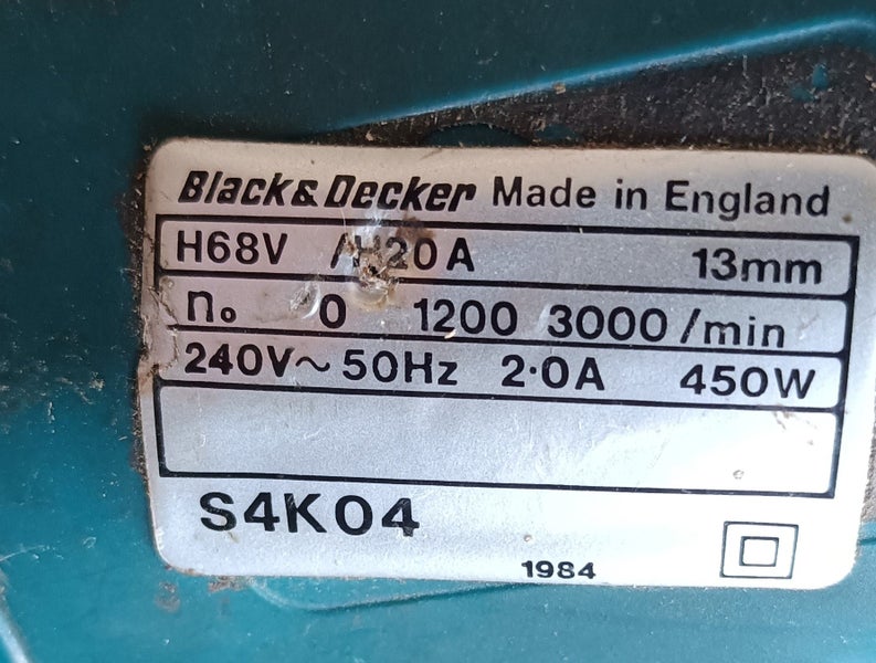 Black And Decker Drill with a 13 cm (5 inch) circular saw attachment. H68V. Carousel 3