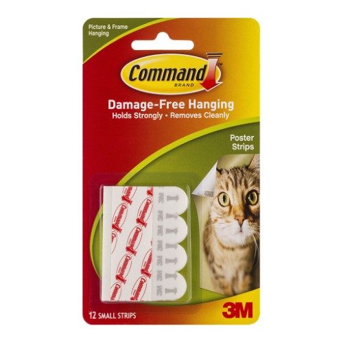 3M Command Strips Poster 17024 Small White Pk/12 Carousel 1