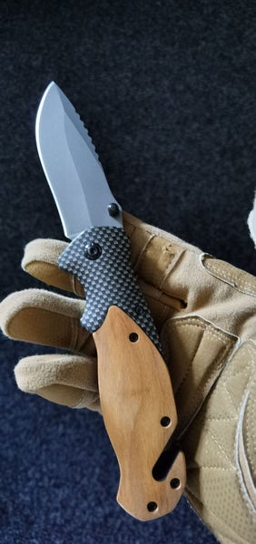 20cm GrayTitanium D2 Blade RopeCutter Outdoor Portable Pocket Folding Knife Gift Carousel 2