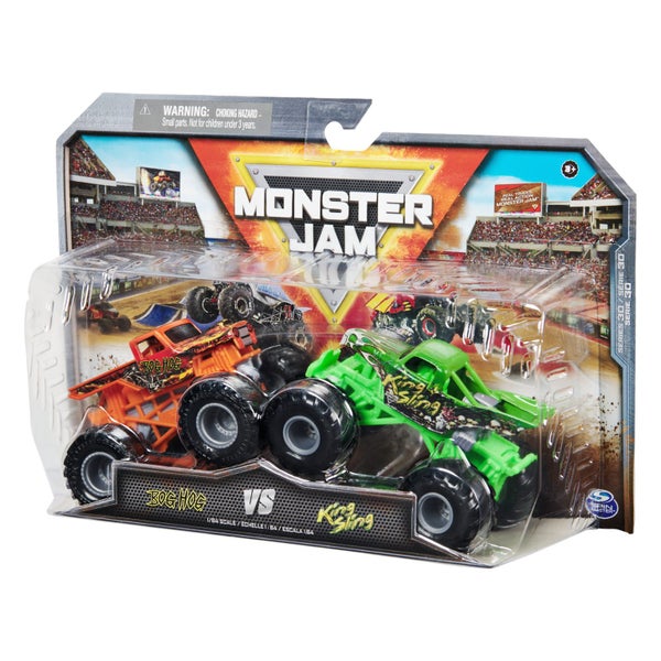 Monster Jam 1:64 Scale Duo Series 30: Bog Hog vs King Sling 2 Pack Carousel 2