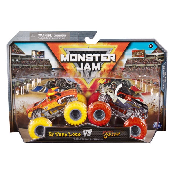 Monster Jam 1:64 Scale Duo Series 30: El Toro Loco vs Pirate's Curse 2 Pack Carousel 1