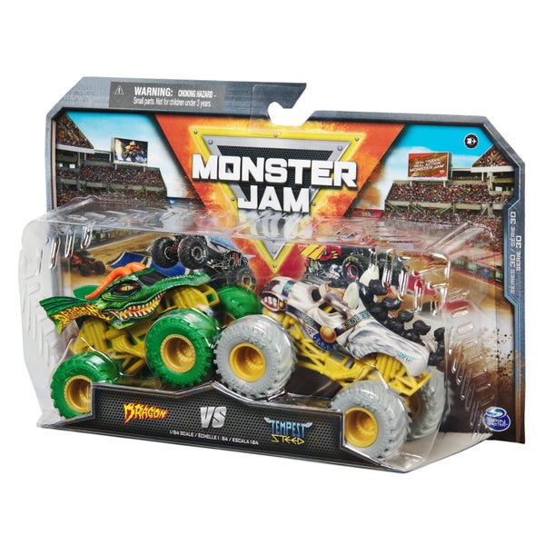 Monster Jam 1:64 Scale Duo Series 30: Tempest Steed vs Dragon 2 Pack Carousel 2
