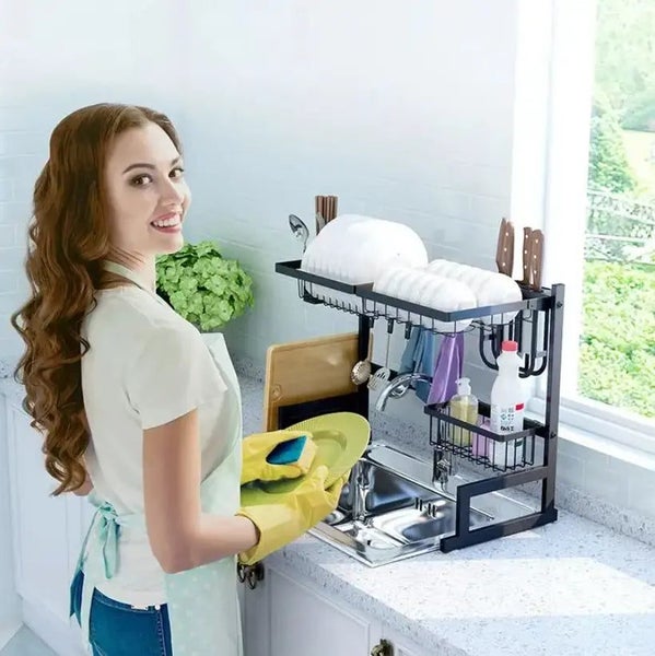 Single layer Over the Sink kitchen Dish Rack Organisor 65Cm Snap Deal Carousel 1