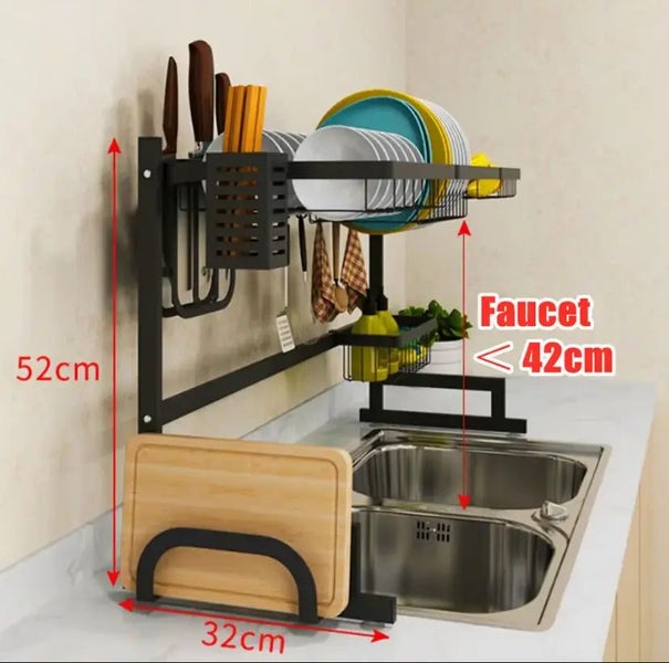 Single layer Over the Sink kitchen Dish Rack Organisor 65Cm Snap Deal Carousel 2