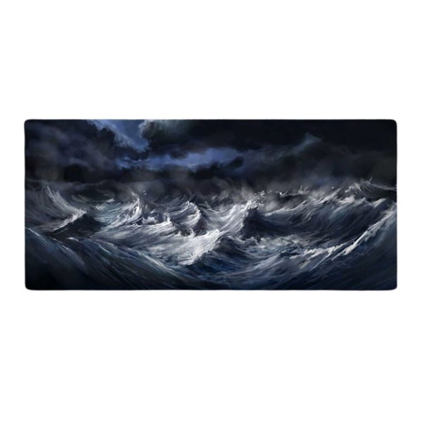 Mouse Pad Black 400X800x2mm Abstract Computer Keyboard Non Slip Rubber Mat Desk Carousel 1