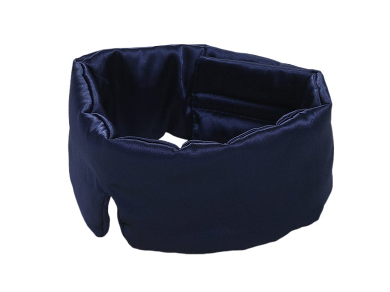 Deep Sleep Mask Adjustable Band Face-Hugg Padded Fiber Night Eye Cover Deep Blue Carousel 9