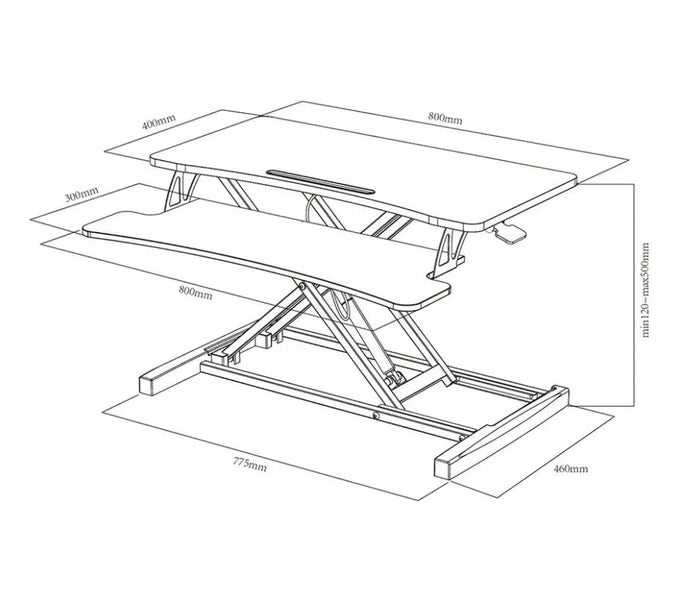 My Office Height Adjustable Desk Riser Standing Desk Snap Deal Carousel 2