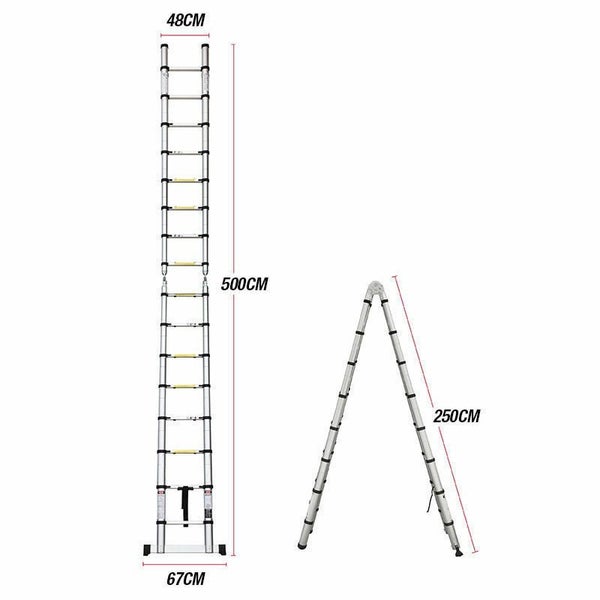 New Aluminum Folding Telescopic Ladder 5M Afterpay Carousel 2