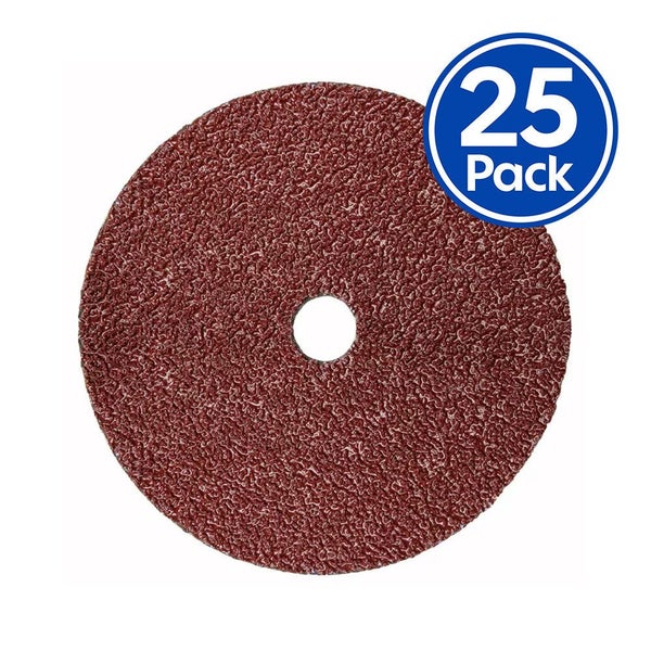 DEERFOS Resin Fibre Disc 60 Grit 180mm x 22mm x 25 Pack Grinder Sanding Discs Carousel 1