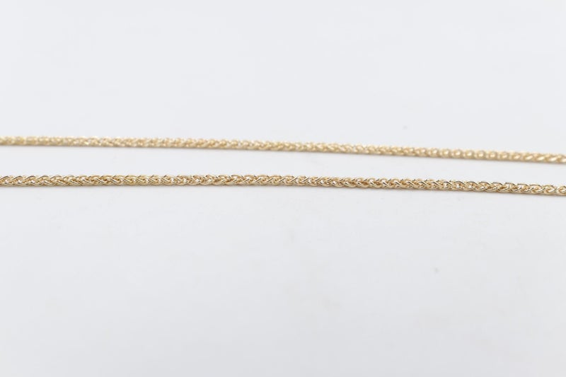 9ct Gold Round Diamond Cut Wheat Link Chain 030ked004/4 Carousel 6