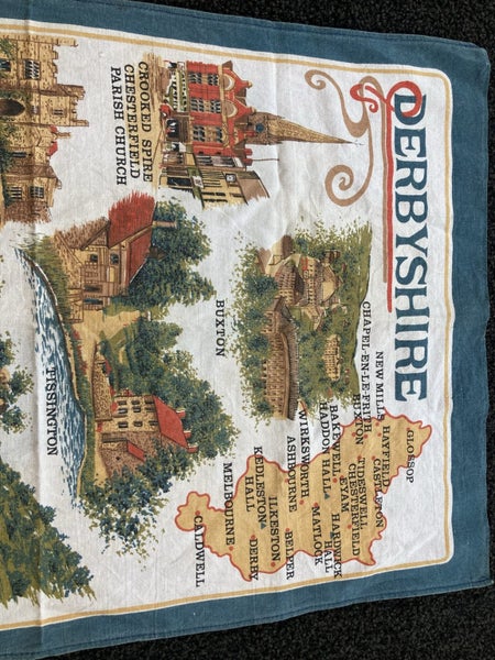 Vista Derbyshire Collectable Cotton Tea Towel Made in Britain Carousel 2