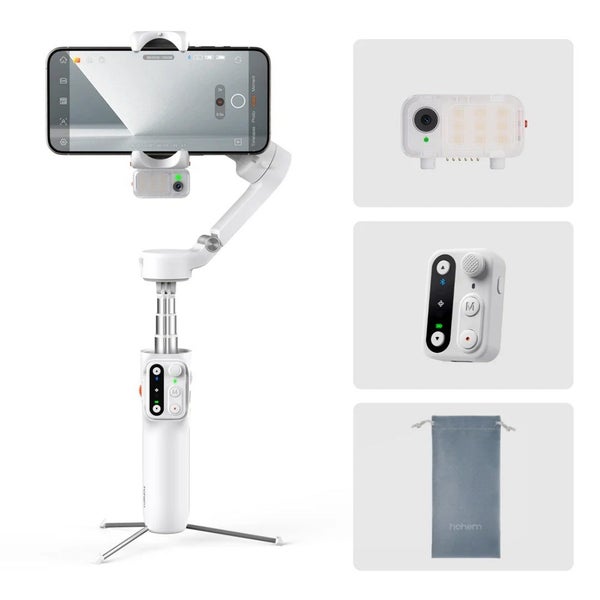 Hohem iSteady V3 Foldable Smartphone AI Gimbal Stabilizer White Carousel 1