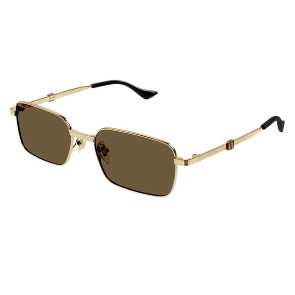 Gucci GG1495S 002 Men's Sunglasses - Gold Frame, Brown Lenses Carousel 1