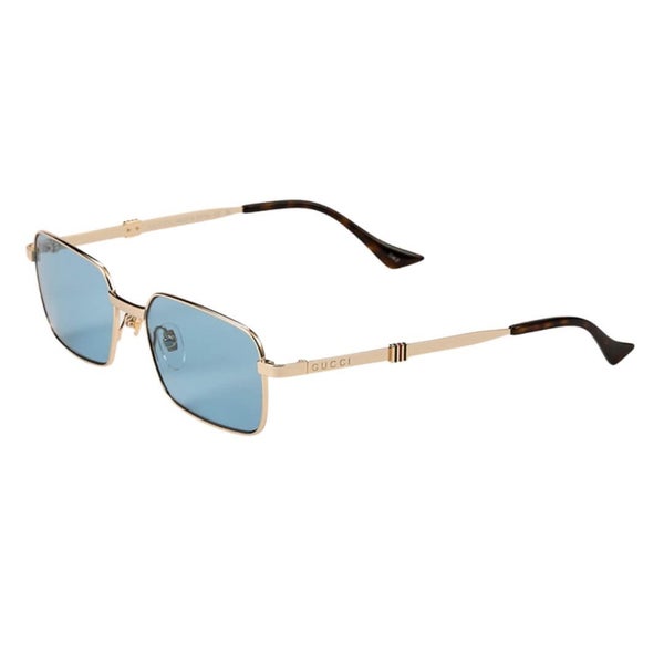 Gucci GG1495S 003 Men's Sunglasses - Gold Frame, Blue Lenses Carousel 1