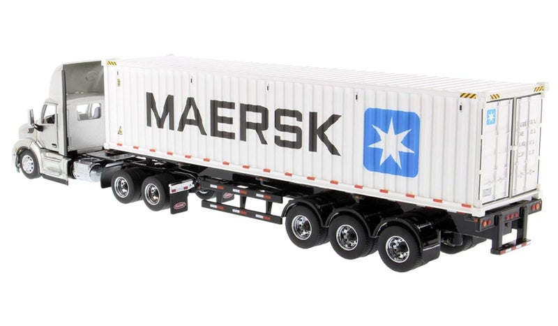 Peterbilt 579 UltraLoft Day Cab SBFA with 40' Refer Shipping Container 1:50scale Carousel 7
