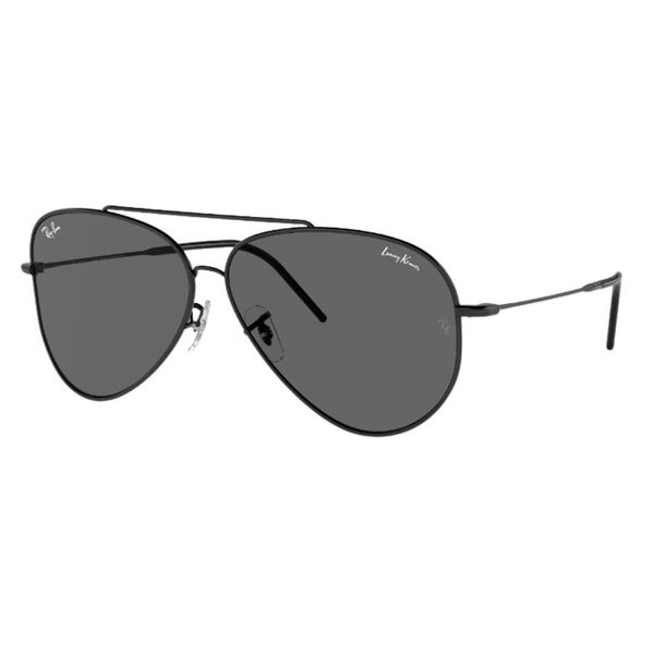 Ray-Ban Aviator Reverse RBR0101S 002/GR 59 - Black Frame, Dark Grey Lens Carousel 1